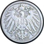 Германия 1898 г. F (Штутгарт) KM# 12 • 10 пфеннигов • регулярный выпуск • XF-