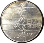 Финляндия 1971 г. S-H • KM# 52 • 10 марок • Чемпионат Европы по легкой атлетике • серебро • памятный выпуск • BU