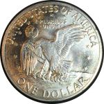 США 1971 г. S • KM# 203a • 1 доллар • президент Дуайт Эйзенхауэр • орел на луне • серебро • регулярный выпуск • MS BU Люкс!!