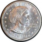 США 1979 г. S • KM# 207 • 1 доллар • Сьюзен Энтони • орел на луне • регулярный выпуск(первый год) • MS BU