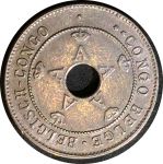 Бельгийское Конго 1911 г. • KM# 18 • 10 сантимов • регулярный выпуск • AU+ ( кат. - $20+ )
