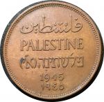 Палестина 1945 г. • KM# 2 • 2 миля • растение • регулярный выпуск • AU ( кат. - $75 )