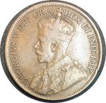 Канада 1917 г. • KM# 21 • 1 цент • Георг V • регулярный выпуск • XF-