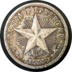 Куба 1915 г. • KM# 13.2 • 20 сентаво • звезда и герб • (серебро) • регулярный выпуск • VF