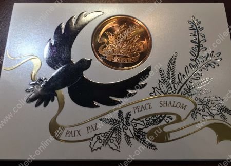 США 2003 г. • Рождество • Мир всем • медаль • MS BU люкс! • пруф (бронза)