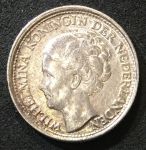 Нидерланды 1944 г. P • KM# 163 • 10 центов • королева Вильгельмина I • серебро • регулярный выпуск • MS BU