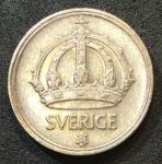 Швеция 1946 г. • KM# 813 • 10 эре (открытая "6") • билон • регулярный выпуск • XF+