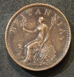 Великобритания 1806 г. • KM# 661 • фартинг • Георг III • регулярный выпуск • XF-AU ( кат. - $100 )