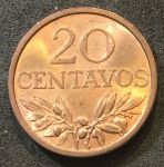 Португалия 1971 г. • KM# 595 • 20 сентаво • регулярный выпуск • MS BU ( кат. - $9 )