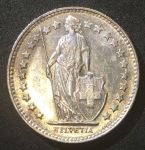 Швейцария 1951 г. B (Берн) • KM# 23 • ½ франка • серебро • регулярный выпуск • MS BU люкс!