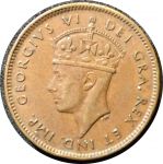 Ньюфаундленд 1942 г. • KM# 18 • 1 цент • Георг VI • регулярный выпуск • UNC красн.