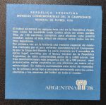Аргентина 1978 г. • KM# 75-7 • 20,50 и 100 песо • Футбол, Чемпионат мира • MS BU • буклет