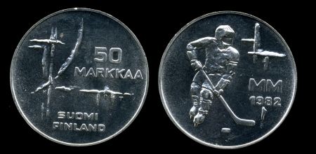 ФИНЛЯНДИЯ 1982г. KM# 60 / 50 МАРОК / ХОККЕЙ / MS BU / СПОРТ