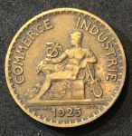 Франция 1925г. KM# 876 • 1 франк • F-VF