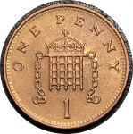 Великобритания 1992-1997 г. • KM# 935a • 1 пенни • Елизавета II • регулярный выпуск • XF+ - BU-