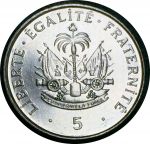 Гаити 1995 г. • KM# 154a • 5 сантимов • герб • Шарлемань Перальт • регулярный выпуск • MS BU