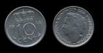 Нидерланды 1948 г. • KM# 177 • 10 центов • год - тип • королева Вильгельмина • регулярный выпуск • XF - AU ( кат.- $15,00 )