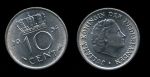 Нидерланды 1954 г. • KM# 182 • 10 центов • королева Юлиана • регулярный выпуск • MS BU ( кат.- $15,00 )
