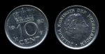 Нидерланды 1970-80 гг. • KM# 182 • 10 центов • королева Юлиана • регулярный выпуск • +/- BU