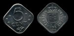 Нидерландские Антильские острова 1971-1985 гг. • KM# 13 • 5 центов • герб территории • BU