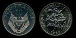 Руанда 1985г. KM# 14.2 / 10 франков / MS BU / гербы