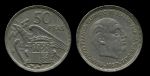 Испания 1957(58-60) г. KM# 788 • 50 песет • Генерал Франко • первый год чеканки типа • регулярный выпуск • +/- XF