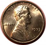 США 1973 г. • KM# 201 • 1 цент • Авраам Линкольн • мемориал • регулярный выпуск • MS BU