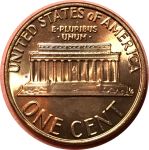 США 1979 г. • KM# 201 • 1 цент • Авраам Линкольн • мемориал • регулярный выпуск • MS BU