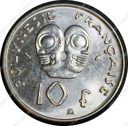 Французская Полинезия 1985 г. • KM# 8 • 10 франков • мадам "Республика" • регулярный выпуск • MS BU