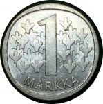 Финляндия 1966 г. S • KM# 49 • 1 марка • финский лев • серебро • регулярный выпуск • MS BU