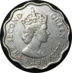 Маврикий 1971 г. • KM# 33 • 10 центов • Елизавета II • регулярный выпуск • AU+