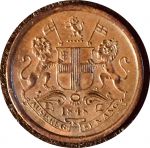 Британская Индия • Ост-Индская компания 1848 г. • KM# 445 • 1/12 анны • герб компании • регулярный выпуск • MS (красн.)