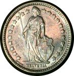 Швейцария 1943 г. B (Берн) • KM# 23 • 1/2 франка • серебро • регулярный выпуск • MS BU- ( кат. - $15 )