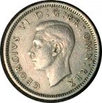 Великобритания 1947 г. • KM# 862 • 6 пенсов • Георг VI • регулярный выпуск • XF+