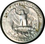 США 1934 г. • KM# 164 • квотер (25 центов) • Джордж Вашингтон • серебро • регулярный выпуск • F