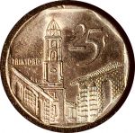 Куба 2003 г. • KM# 576.2 • 25 сентаво • герб • Тринидад • регулярный выпуск • BU ( кат. - $2 )