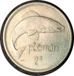 Ирландия 1964 г. • KM# 15a • 1 флорин(2 шиллинга) • лосось • регулярный выпуск • BU-