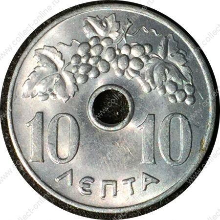 Греция 1966 г. • KM# 78 • 10 лепт • грозди винограда • регулярный выпуск • MS BU ( кат. - $7 )