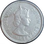 Маврикий 1978 г. • KM# 35.1 • 1 рупия • Елизавета II • герб колонии • регулярный выпуск • AU