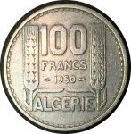 Алжир 1950 г. • KM# 93 • 100 франков • регулярный выпуск • XF- ( кат. - $10- )