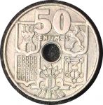 Испания 1949 г.(51) • KM# 777 • 50 сентимо • корабельный якорь • регулярный выпуск • UNC ( кат. - $20 )