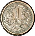 Нидерланды 1930 г. • KM# 152 • 1 цент • регулярный выпуск • XF