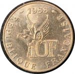 Франция 1988 г. • KM# 965 • 10 франков • Ролан Гаррос • памятный выпуск • BU