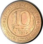 Франция 1987 г. • KM# 961 • 10 франков • 1000-летие коронации Гуго Капета • памятный выпуск • AU