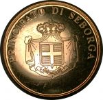 Италия • Княжество Себорга 2013 г. • 2 ½ луиджино • герб княжества • церковь Себорги • территориальный выпуск • MS BU • пруф