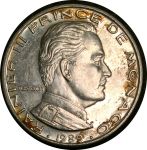 Монако 1989 г. • KM# 140 • 1 франк • Ренье III • герб княжества • регулярный выпуск • BU-