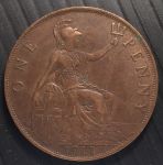 Великобритания 1917 г. • KM# 810 • 1 пенни • Георг V • регулярный выпуск • XF ( кат. - $25 )