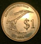 Кокосовые(Килинг) острова 2004 г. • 1 доллар • птица • пальма • регулярный выпуск • BU