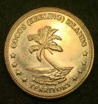 Кокосовые(Килинг) острова 2004 г. • 1 доллар • птица • пальма • регулярный выпуск • BU