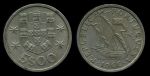 Португалия 1966 г. • KM# 591 • 5 эскудо • герб страны • каравелла • регулярный выпуск • UNC ( кат.- $ 25 )